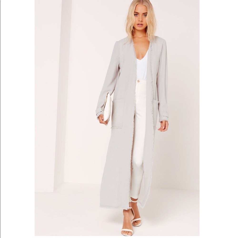 Missguided Frayed Hem Duster Coat 🧥